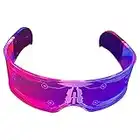 Monkey Noodle LED Visor Glasses, Halloween Decorate, 7Colors and 5 Modes Various Flash Combinations for Cosplay/Bar/Clubs