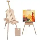 Kurtzy 180cm/70 Inches French Style Large Wooden Art Easel and Sketch Box - Adjustable - Foldable Tripod Easel Stand with Artist Drawer and Painting Palette - Display Paintings & Portraits