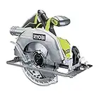 RYOBI 18 V ONE+ Brushless Akku-Handkreissäge R18CS7-0 (Sägeblatt-Ø 184mm, Schnitttiefe 90°/45° 60°/42mm, werkzeuglose Tiefeneinstellung, inkl.Sägeblatt, Parallelanschlag, ohne Akku & Ladegerät)