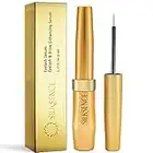 SILKSENCE Upgraded Eyelash Growth Serum, Premium Lash Serum and Eyebrow Enhancer, Lengthen and Strengthen Eyelashes, Achieve Longer, Thicker, Healthier, and Stronger Lashes (Matted Gold)