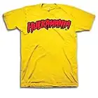 WWE Hulk Hogan Hulkamania Adult T-Shirt (Adult XXX-Large) Yellow