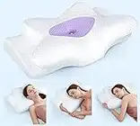 Emircey Adjustable Neck Pillows for Pain Relief Sleeping, Hollow Contour Pillow Ergonomic Plus, Odorless Cervical Memory Foam Pillows, Orthopedic Bed Pillow Support for Side Back Stomach Sleeper
