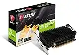 MSI Carte graphique NVIDIA GEFORCE GT 1030 2GHD4 LP OC '2 Go GDDR4, 1518 MHz, conception à profil bas, DisplayPort, HDMI, système de refroidissement passif sans ventilateur