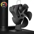 Xmasneed Wood Stove Fan, Fireplace Fan for Wood Burning Stove, Heat Powered fan, Wood Stove Accessories, Quiet Operation Circulating Warm Air, (Include Magnetic Thermometer) (5-Blade)