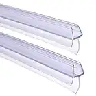 FOCCTS 2pcs Tiras de Gomas Sellados de Baño 90cm de Largo para Mampara de Baño o de Ducha o Puerta de Cristal (Entre 6 a 8 mm)