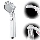 abooly Premium -Druckdusche, Premium -Druckduschkopf, Hochdruck -Hartwasserfilter -Duschkopf, Handheld Hochdruckwassersparende Dusche mit 4 Düsenmodi-Silver