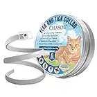 SEGMINISMART Collier Anti Puces pour Chat,Collier Anti-Puces et Anti-Tiques pour Chats,Ajustable et Imperméable,8 Mois de Protection pour Chat