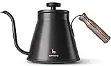 Pour Over Kettle - AMPATO Gooseneck Kettle with Thermometer - Barista Quality - Triple Layered Stainless Steel Bottom for Drip Coffee and Tea Brewing on all Stovetops - 36 floz