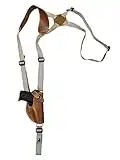 New Barsony Saddle Tan Leather Vertical Shoulder Holster for Walther PP PPKS PPK Right