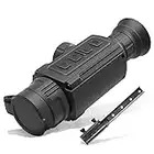 Thermal Imaging Monocular for Hunting 384X288(50 Hz) 12μm Thermal Rifle Scope, 19 mm Lens, Night Vision Scopes for Rifles with WiFi and Apps 32G Memory Card, Type-C Charging, for Patrolling Viewing