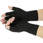 Gants de Compression Arthritique Gants Anti-arthrite Gants Compression Soigner Arthrite Mitaine Soulager Douleur Polyarthrite Rhumatoïde Canal Carpien Favoriser Guérison pour Homme Femme (M, Noir)