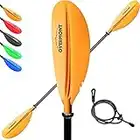 OVERMONT Kayak Paddle 87“ 2-piece Heavy-Duty Aluminum Alloy Lightweight Kayak Oar Paddles Oars for Inflatable Boat Kayak Orange