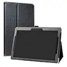 Labanema Coque pour Lenovo Tab E10, Slim Fit Cuir PU étui Housse Fin et Pliable pour Lenovo Tab E10 10 Pouces 2018 Tablette - Noir