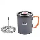 widesea Cafetière de Camping à Piston 750 ml – Presse française – Léger et portable – Pour voyage, randonnée, bivouac