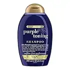 OGX Purple Toning Shampoo (385 ml), Feuchtigkeitsspendendes Silbershampoo Mit Keratin, Lila Feige Und Iris, No Yellow Silver Shampoo Für Blondes Blondiertes Haar, Anti Gelbstich Tönungs shampoo