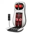 Snailax Neck and Back Massager with Heat, Shiatsu Back Massager for Back Pain, Kneading,Rolling Massage Seat Cushion,Full Body Massage Chair Pad,Seat Massager for Chair,Ideal Gifts