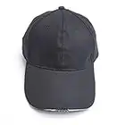 Faderr Casquette de baseball avec lampe frontale LED, mains libres, casquette d'extérieur éclairée avec 5 LED (noir)