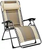 Amazon Basics - Silla acolchada con gravedad cero, 100 x 76 x 112 cm, beige