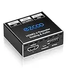 HDMI Splitter 1x1 Audio Extractor 4K 60Hz Atmos CEC EDID/Down-Scale/HDCP Switch Fit Various Video- SPDIF 5.1CH Optical Toslink,Stereo Audio Breakout, HDMI Repeater Digital De-embedder Decoder EX11PRO