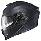 ScorpionEXO ST1400 Carbon Fiber Full Face Sport Touring Street Motorcycle Helmet - Bluetooth Ready Speaker Pockets DOT ECE Solid (Matte Black - Large)