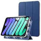 TiMOVO Funda Protectora Compatible con Nuevo iPad Mini 6ª Generación, iPad Mini 6 (8.3'',2021), Absorción Magnética Cubierta Ligera Inteligente Funda, con Auto Sueño/Estela, Azul Marino