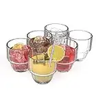 8 Oz Set of 6 Plastic Unbreakable Drinking Glasses Stemless Acrylic Glasses Drinkware Dishwasher Safe BPA Free Reusable Kids Tumblers for Water, Wine, Juice, Beer, Beverage