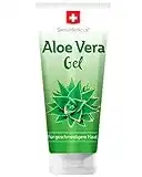 SwissMedicus Gel d'Aloe Vera - 200 ml - Naturel, Visage - Cheveux et corps - Idéal pour les réparations des coups de soleil - Éruptions cutanées - Extrait de jus 100% Aloe Vera, 200ml