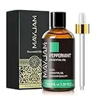 MAYJAM Aceites Esenciales de Menta 100 ml, 100% Aceites Esenciales Naturales Puros, Aceite Esencial de Aromaterapia de Grado Terapéutico, Aceites de Fragancia para Difusor, Relajación, Sueño