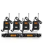 XTUGA IEM1200 Wireless in Ear Monitor System 2 Channel 2/4 Bodypack Monitoring with in Earphone Wireless Type Used for Stage or Studio (4 Bodypacks)