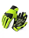 INBIKE Gants VTT Velo Cyclisme Homme Femme Gant Cyclisme Doigt Complet Moto Cross Gants Vélo de Bonne Elasticité et Forte Adsorption Vert L