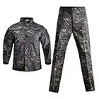 WSPDSD 13 Couleur Multicam Uniforme Militaire Camouflage Costume Tactique Militaire Camouflage Airsoft Paintball Équipement Vêtements - noir CP, XXL-(100-110kg)