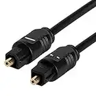 StarTech.com 10 ft. (3 m) Digital Optical Audio Cable - Toslink Digital Optical SPDIF - Ultra-Thin - Male/Male - Optical Audio Cable (THINTOS10), Black