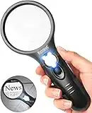 Magnifying Glass with Light for Reading [45x 3X] Premium Quality Handheld Magnifier with Light for Reading, Exploring, Inspection