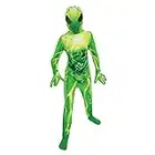 amscan 9908462 - Costume da alieno con maschera con cappuccio, colore: Verde