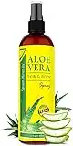 Organic Aloe Vera Spray for Body & Hair - From Freshly Cut Aloe Plant - Extra Strong - Easy to Apply - No Thickeners So It Absorbs Rapidly With No Sticky Residue - Made in USA (Big 355 ml)