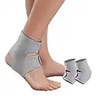 WQEPYY 1 pare Tobillera para Esguince, Respirable Tobillera Estabilizadora Ajustable para Deportes para Daño de Ligamentos, Tobillos Débiles, Tendinitis de Aquiles y Artritis (Gris)