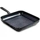 GreenPan Memphis, Poêle Gril de 28 cm avec Revêtement Antiadhésif Sain en Céramique, Sans PFAS, Compatible avec l'Induction, Résistante au Lave-vaisselle et au Four, Coloris Noir