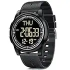 WIFORT Metal Reloj Digital para Hombre,Relojes 5ATM Impermeable Deportivo,Relojes de Pulsera Esfera Grande con Cronómetro,Cuenta Regresiva,Alarma,Zone Horaria Dual,Ultra Delgado Reloj Unisex Regalo