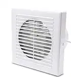 Randaco ventilateur de salle de bain Ø 100 mm ventilateur mural salle de bain ventilateur d'extraction WC fonctionnement silencieux ventilateur blanc