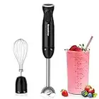 BonsenKitchen Frullatore ad Immersione 3 in 1 Portatile, Frullatore Elettrico a Immersione da 1000 W, Frusta per Uova, Bicchiere da 700 ml per Preparare Pappe, Salsa, Zuppe