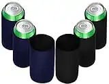 Beer Coozies 6Pcs Raffreddatore per Lattine Raffredda Bottiglie Cooler Porta Bottiglia Termico Porta Bottiglia Termica Tessuto Termico Adatto a Tutti i Tipi di Feste 3 nere e 3 blu