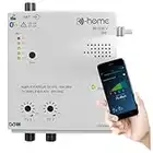 D-Home - Amplificateur TV TNT Intérieur 2 Sorties 32dB Connecté Filtré 4G-5G - Fonctionne avec App Mobile TV Finder pour Trouver le Meilleur Signal Disponible. Pour Toute Antenne