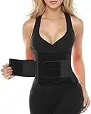 SHAPERX Women Waist Trainer Belt Waist Trimmer Belly Band Body Shaper Sports Girdles Workout Belt (SZ8002-Black,2X-Large)