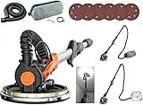 Maxxt Drywall Sander, REAL Self-Vacuum System, LED Light, Telescopic handle, Variable Speed, 6.5A Motor, 6pcs 9” Sanding Discs, Dust bag. PLEASE TURN THE SUCTION ON BEFORE USE, OR YOU MIGHT GET LITTLE SELF-SUCTION!!