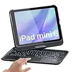 Doohoeek Touch 360 Keyboard Case for iPad Mini 6 8.3-inch 2021, 360° Rotating Bluetooth Keyboard Case with Trackpad & 7-Color Backlit for iPad Mini 6th Gen (Model A2567/A2568/A2569)