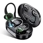 Cuffie Bluetooth Sport, ANTONOK Cuffie Bluetooth 5.3 con Mic 40 Ora, Doppio Display LED IP7 Impermeabile Auricolari Bluetooth, Controllo Touch, USB-C, Hi-Fi In Ear Cuffie Senza Fili per iOS Android