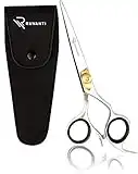 RUVANTI Professional Hair Cutting Scissors - Barber Hair Scissor 6.5" Japanese Super Cobalt Stainless Steel Hair Shear - Hairdresser/Barber Shears for Kids, Men, Women with Golden Adjustment Screw