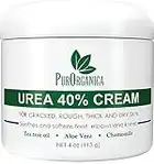 PurOrganica Urea 40% Foot Cream - Corn, Callus and Dead Skin Remover - Moisturizer & Rehydrater - For Thick, Cracked, Rough, Dead & Dry Skin - For Feet, Elbows and Hands - Made in USA