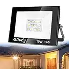 Blivrig Focos LED Exteriore 10W, Super Brillante 1000LM Proyector LED Foco Para Exteriores, IP66 Impermeable 3000k Proyector Foco Blanco Cálido Para Jardín, Garaje, Plaza, Estacionamiento etc