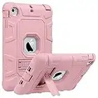 ULAK Coque iPad Mini 1 2 3, Étui Housse iPad Mini Protection Antichoc avec Support Coque pour Apple iPad Mini 1/2/3 (Or Rose)